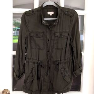 Women's Loft Small Green Military or Utility Style Jacket